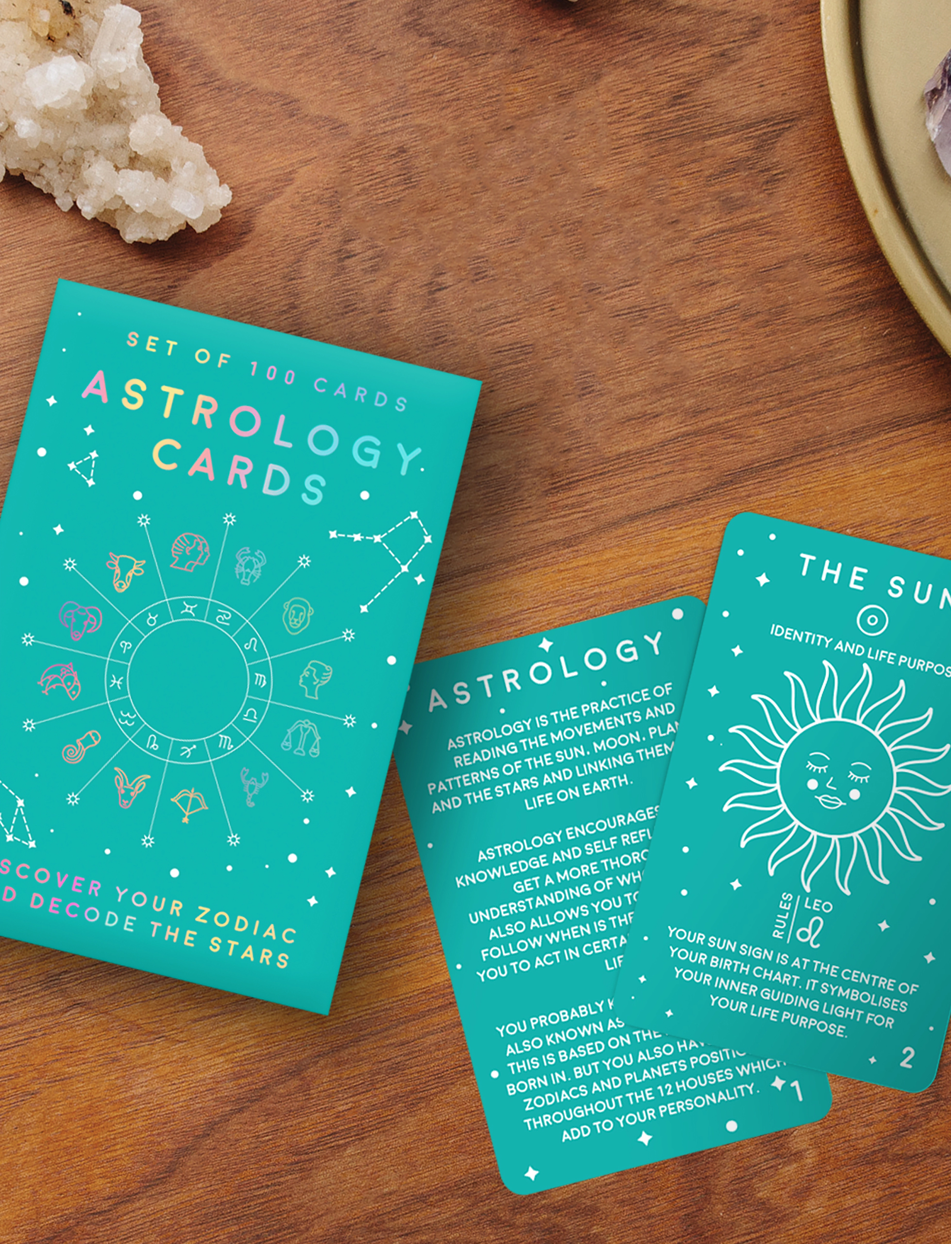 Gift Republic Cards Astrology, One Size, Puzzles & Games, Grün - Homeware