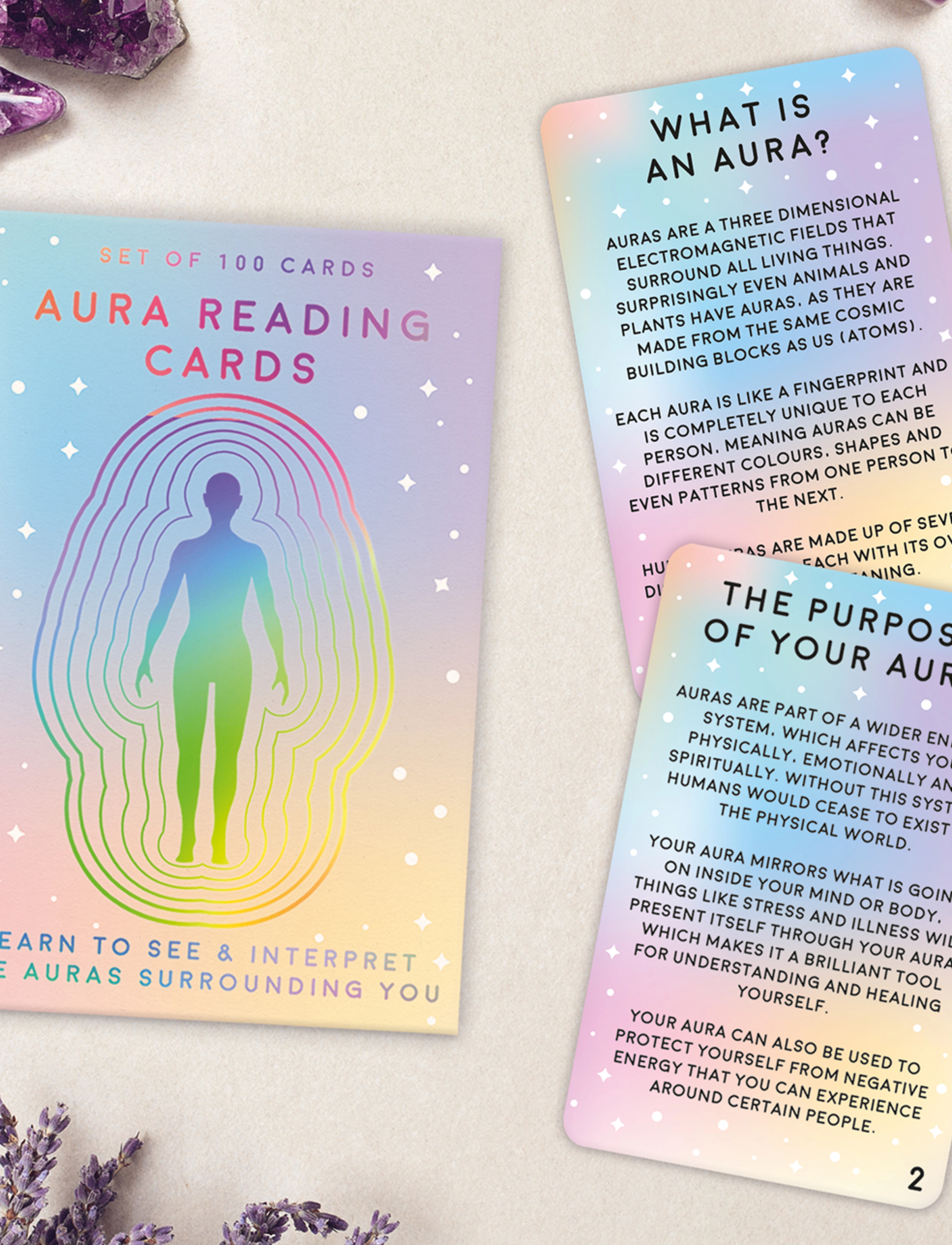 Gift Republic Cards Aura Reading, One Size, Puzzles & Games, Mehrfarbig/gemustert - Homeware