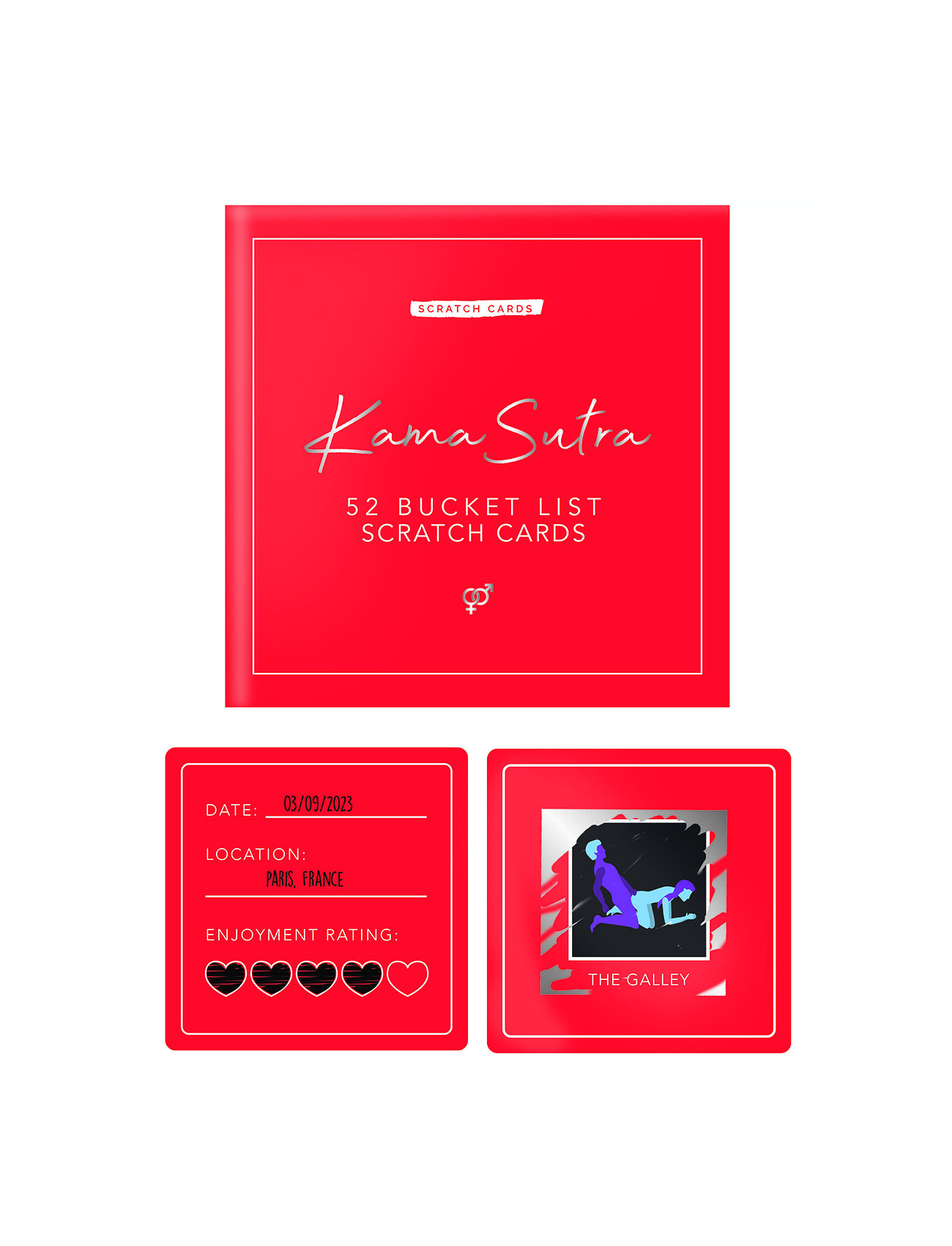 Gift Republic - Scratch Cards Kama Sutra - red - 2