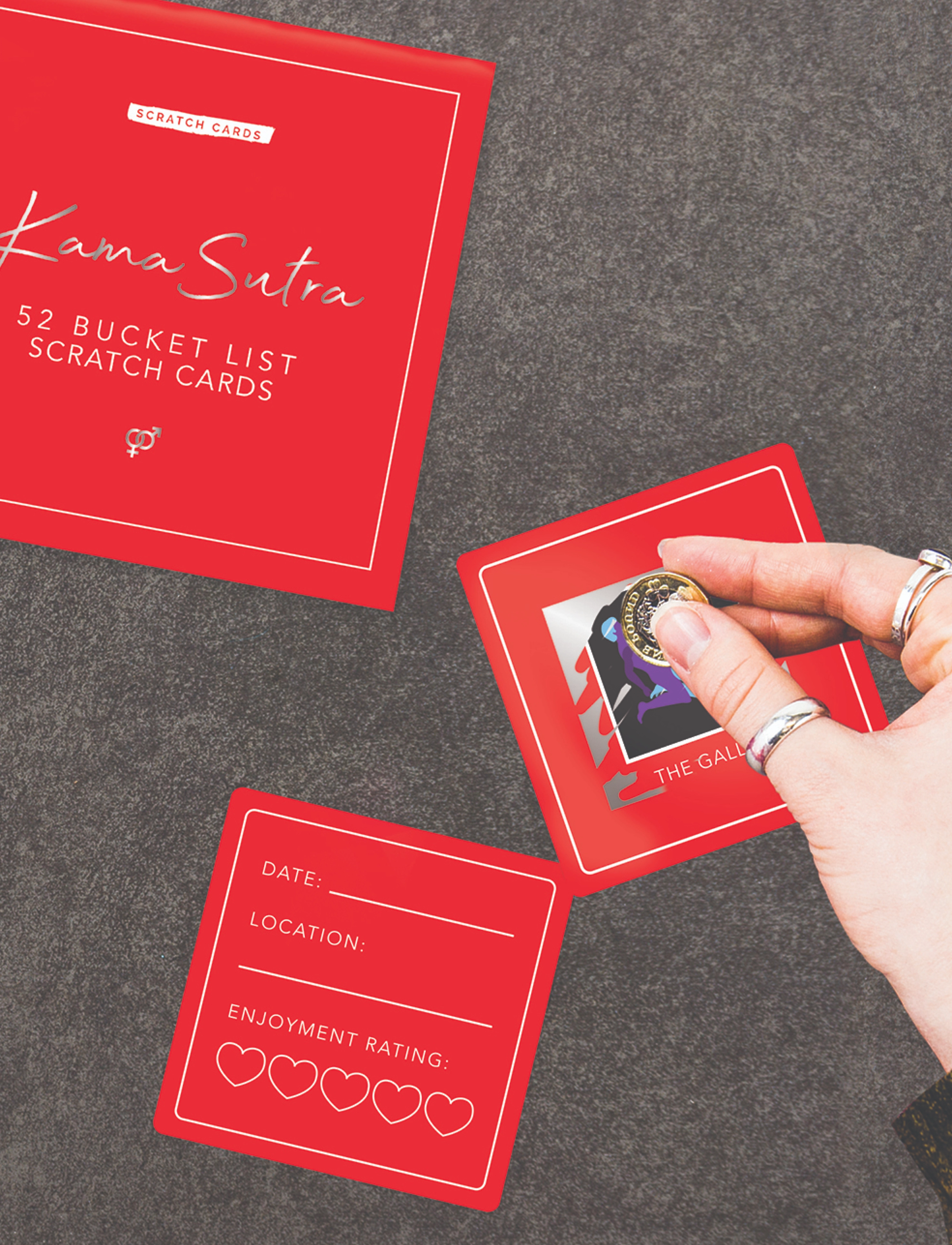Gift Republic Skrabekort Kama Sutra, One Size, Puzzles & Games, Rot - Homeware