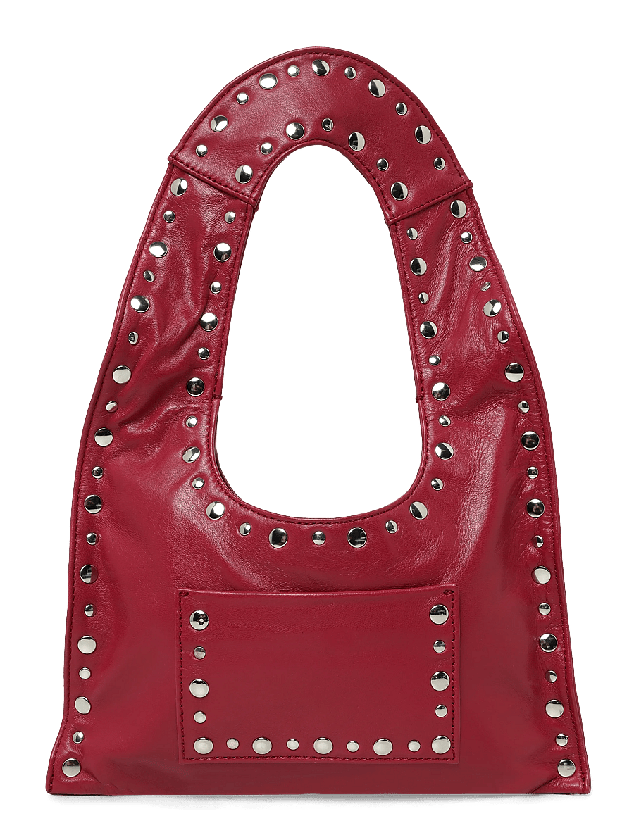 Gimaguas - Mini Franca Studded Shoulder Bag - schultertaschen - red - 0