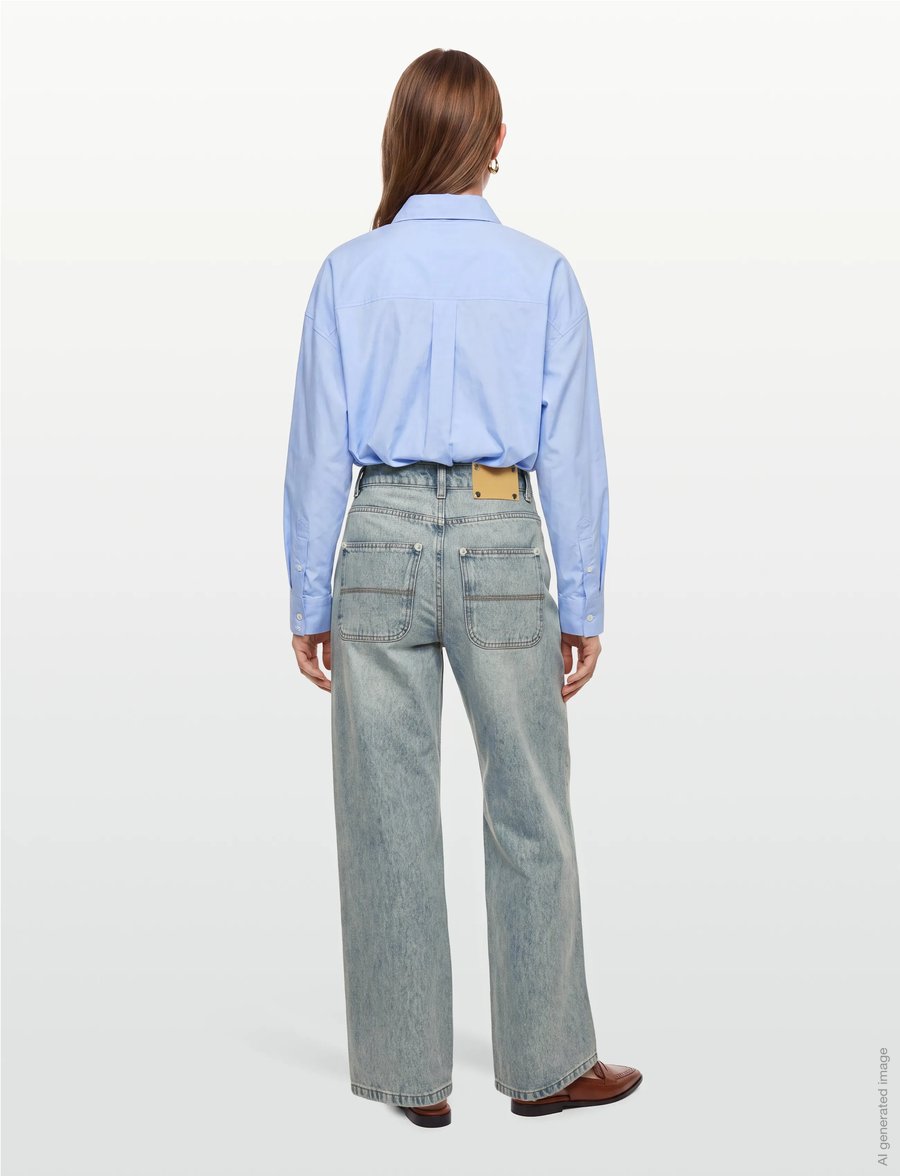 Gimaguas - Baggy Trousers - hosen mit weitem bein - blue - 4