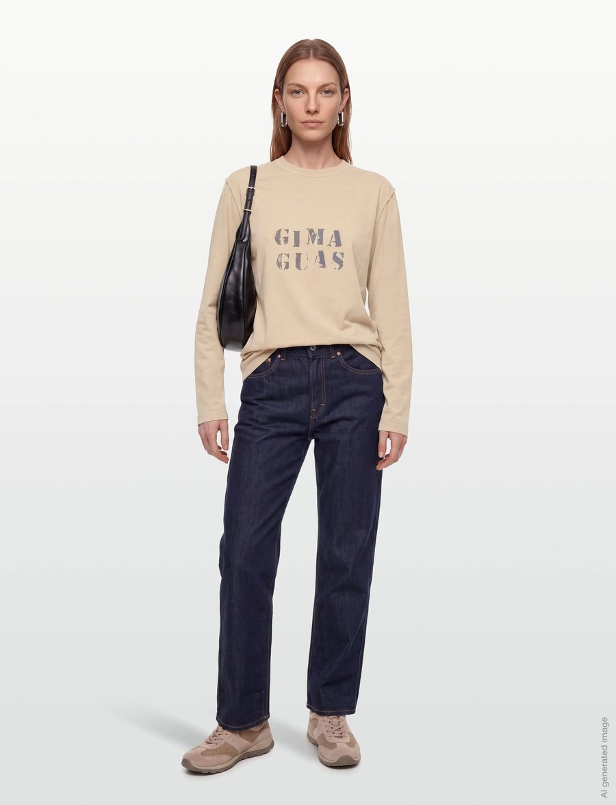 Gimaguas - Gima Long Sleeve T Shirt - pikkade varrukatega topid - beige - 0