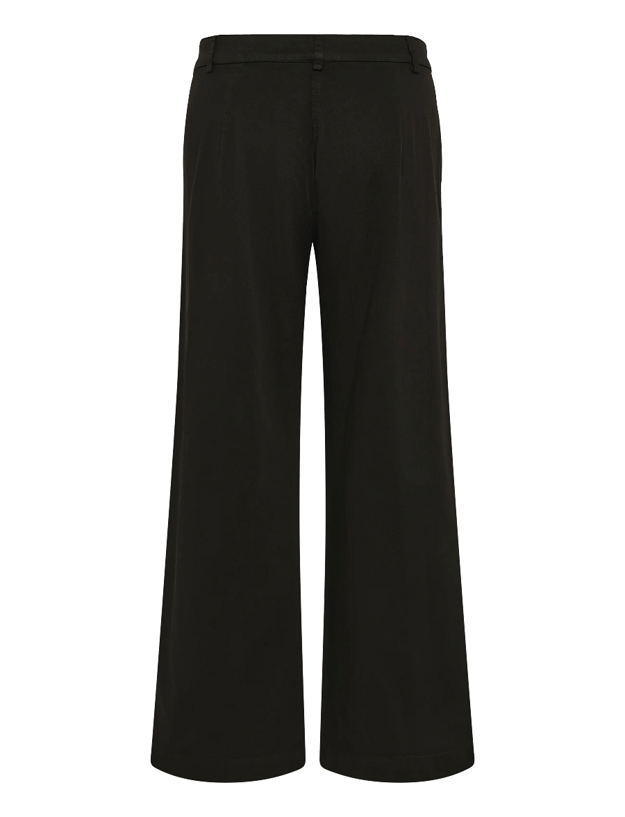 Gimaguas - Belt Trousers - hosen mit weitem bein - black - 1