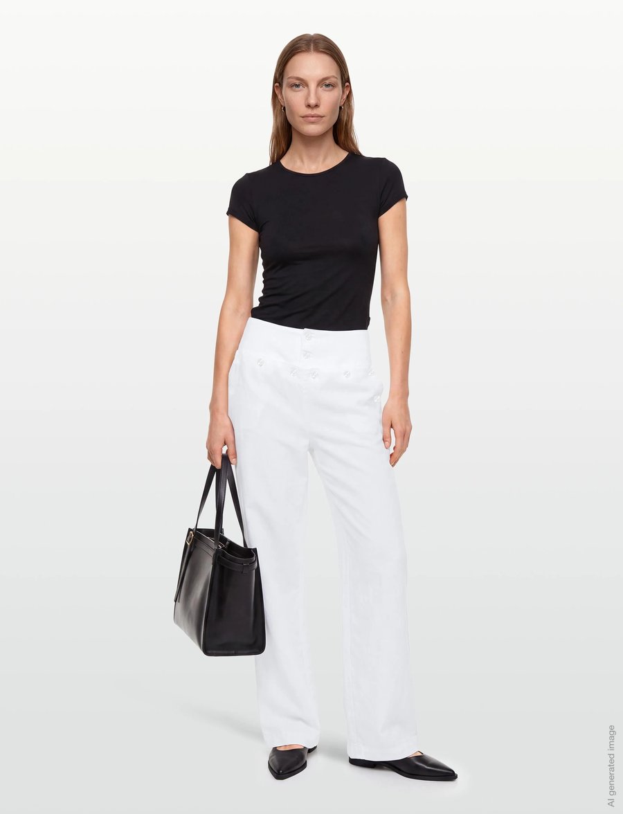 Gimaguas - Anna Trousers - hørbukser - white - 0