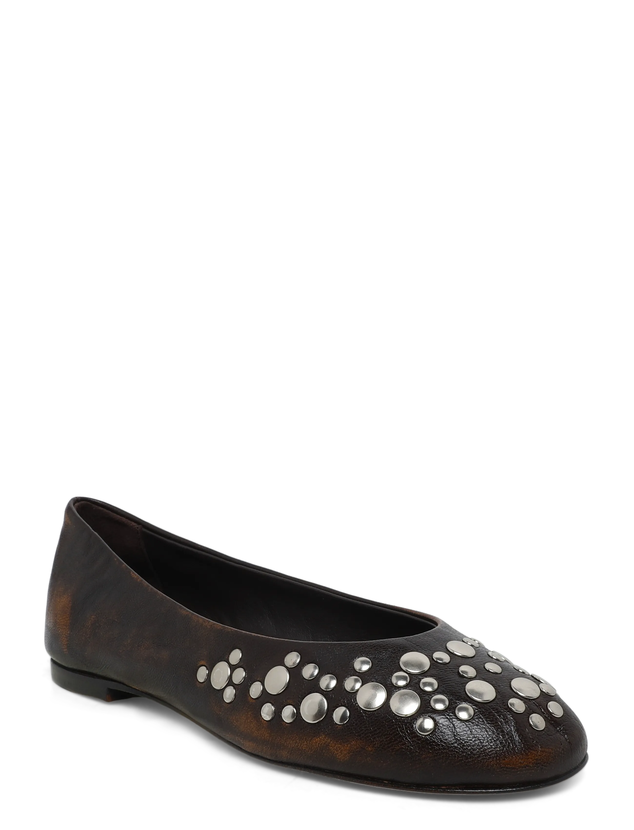 Gimaguas Studded Ballet Flats - Sko - BROWN / brown