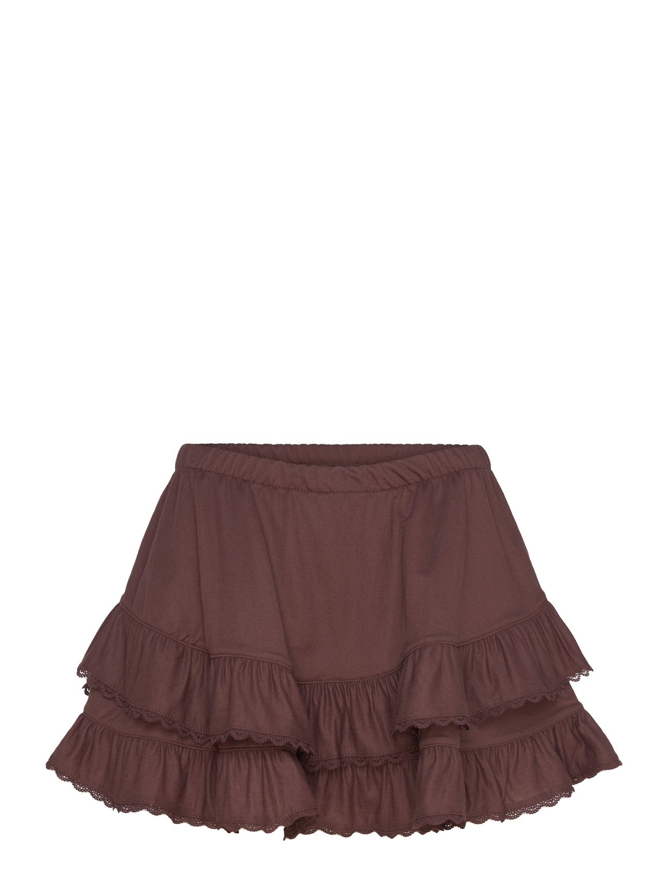 Gina Tricot Frill Skirt - Brown - XS