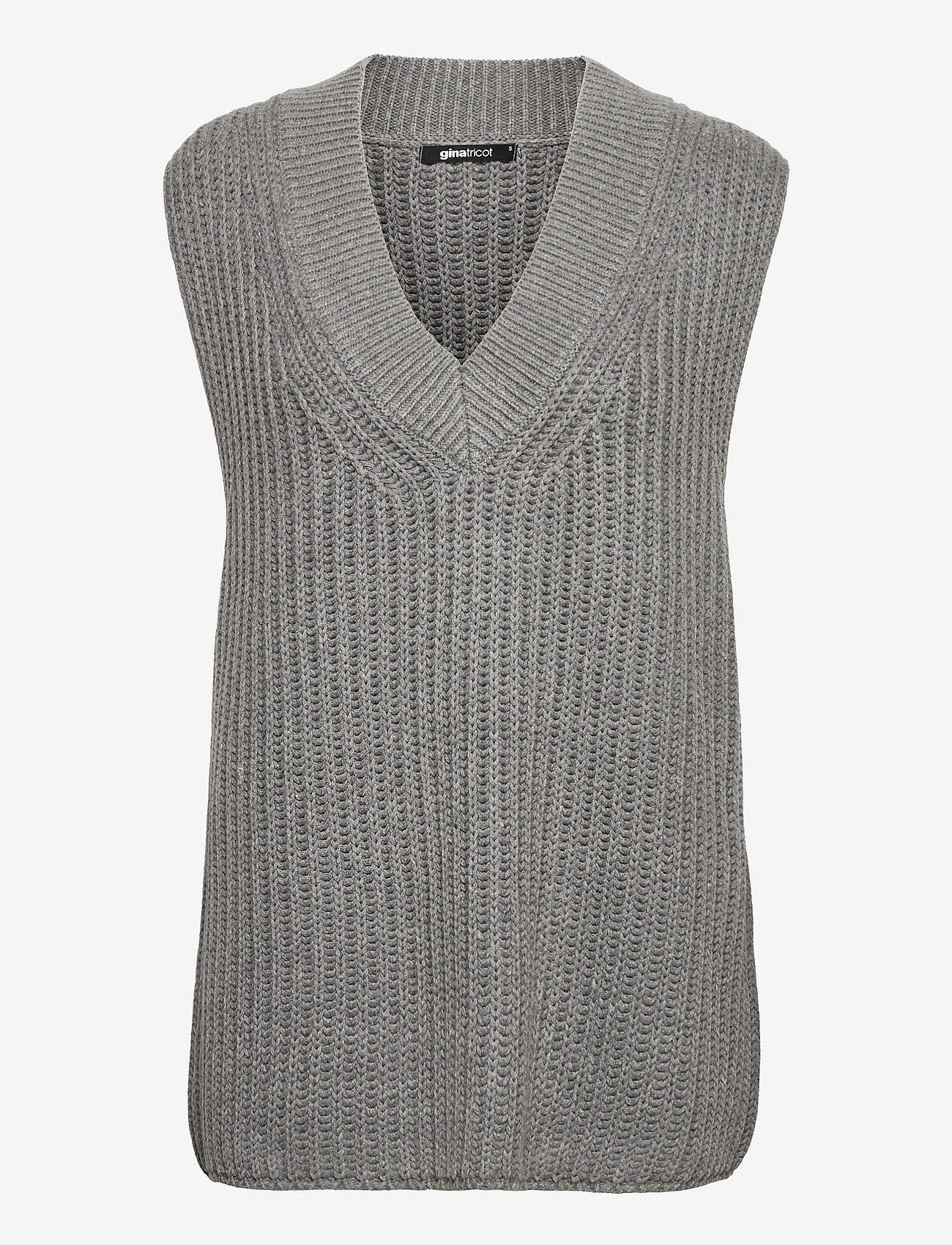 Gina Tricot - Harper knitted vest - down- & padded jackets - grey melange (8181) - 0