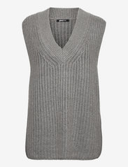 Gina Tricot - Harper knitted vest - down- & padded jackets - grey melange (8181) - 0