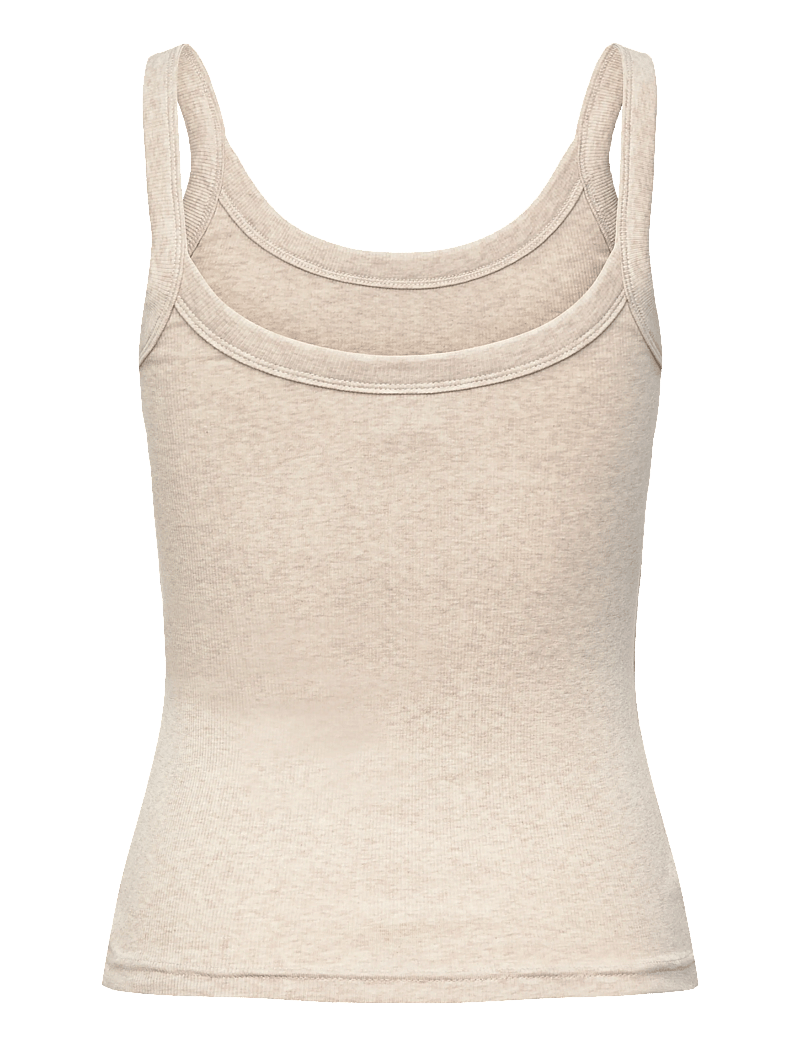 Gina Tricot - Basic rib singlet - Ärmellose tops - beige melange (1186) - 2