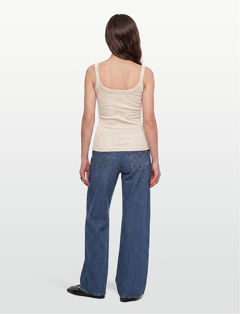 Gina Tricot - Basic rib singlet - Ärmellose tops - beige melange (1186) - 4