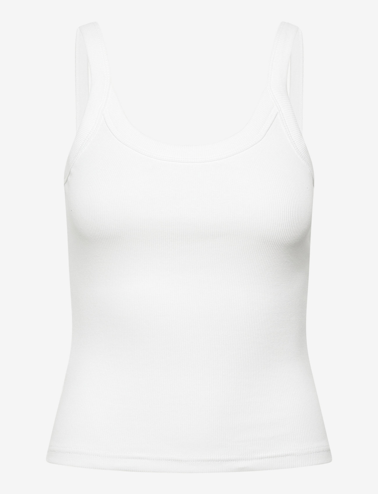 Gina Tricot - Basic rib singlet - linnen - white (1000) - 0