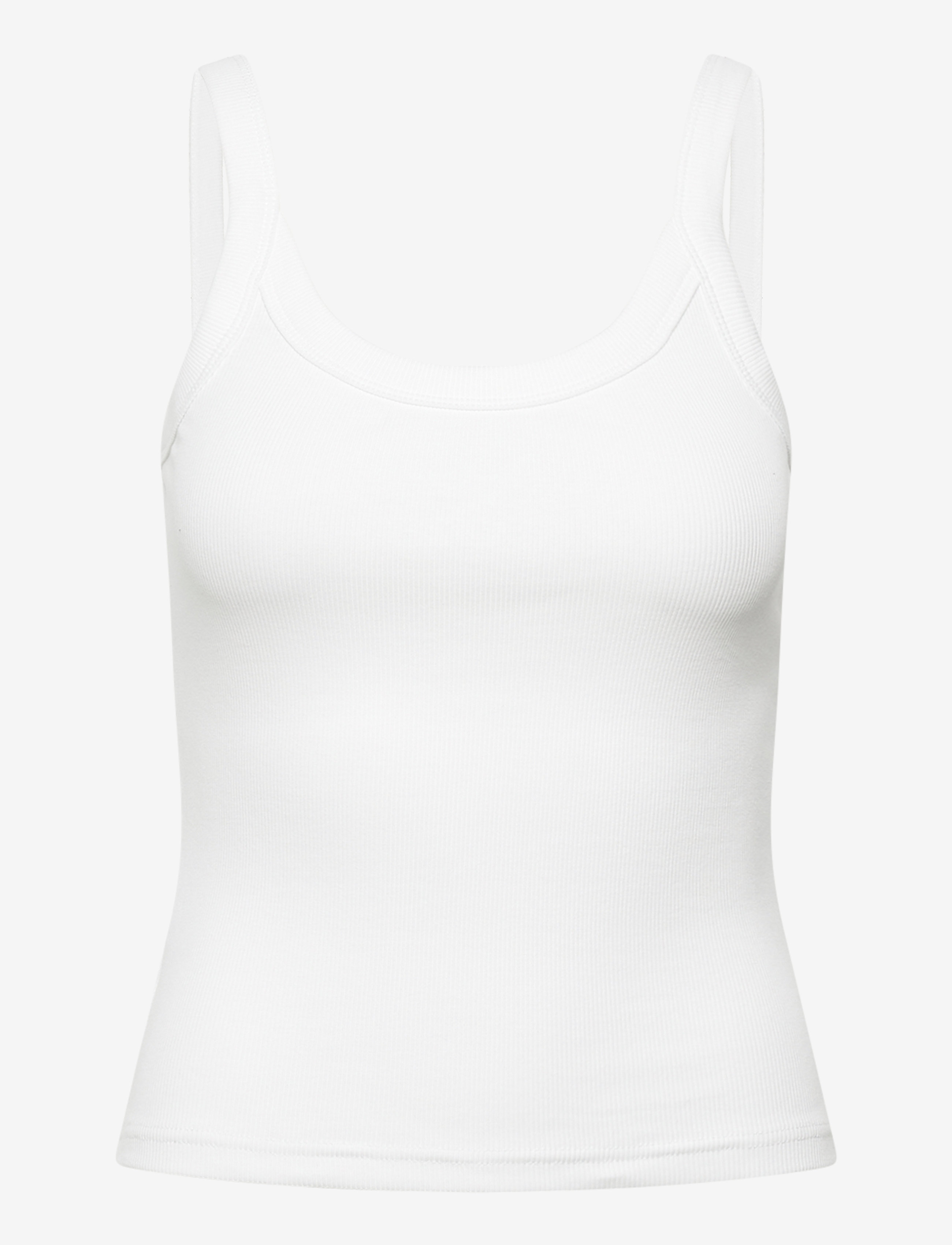 Gina Tricot Basic rib singlet - Vaata kõiki - WHITE (1000) / white