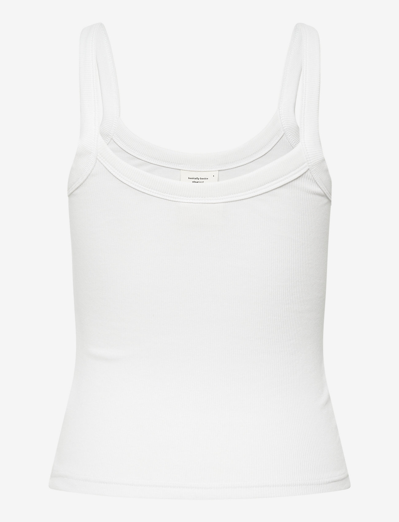 Gina Tricot - Basic rib singlet - linnen - white (1000) - 1