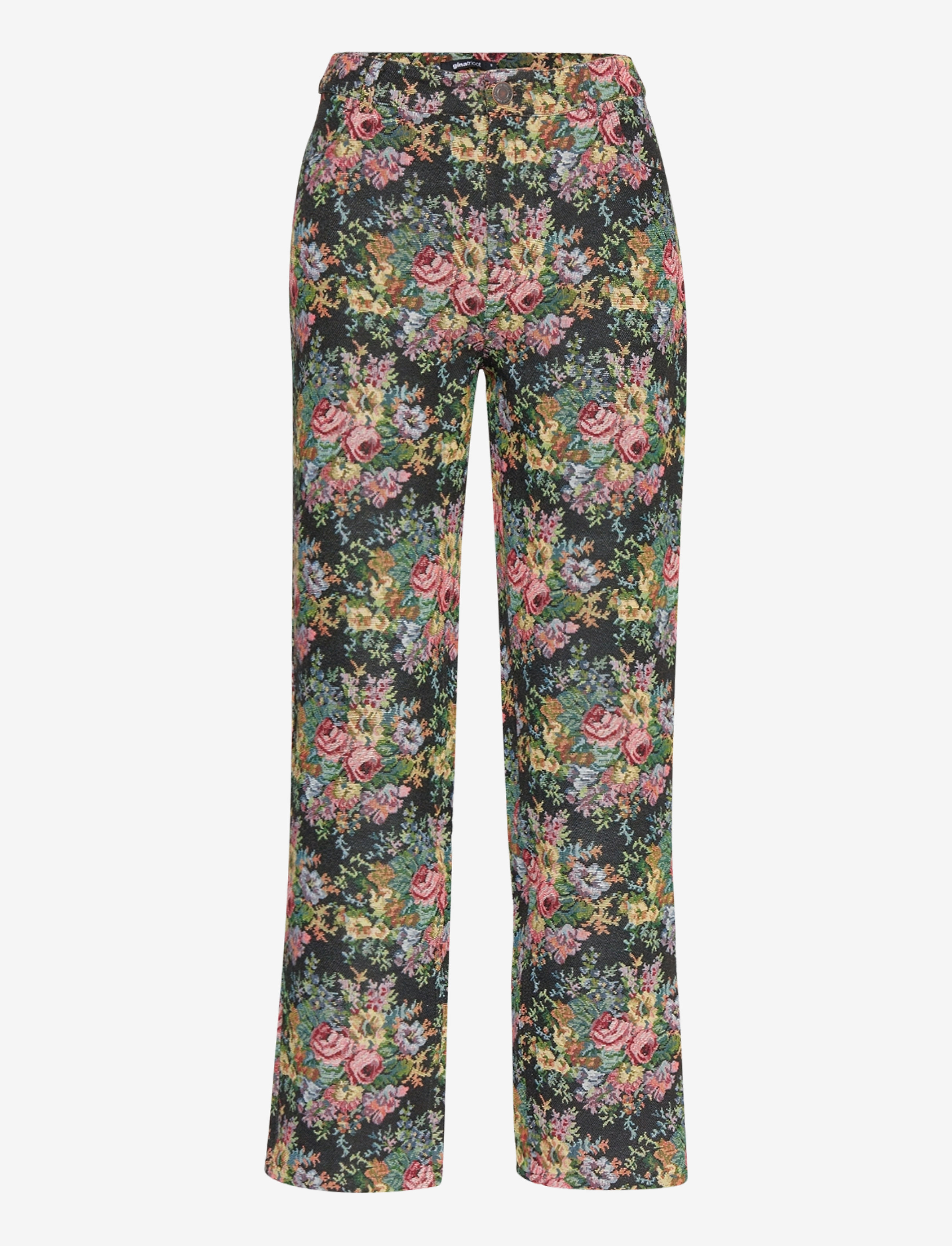Gina Tricot Sally Jaquard Trousers, XS, Mehrfarbig/gemustert - Straight Leg, Frauen