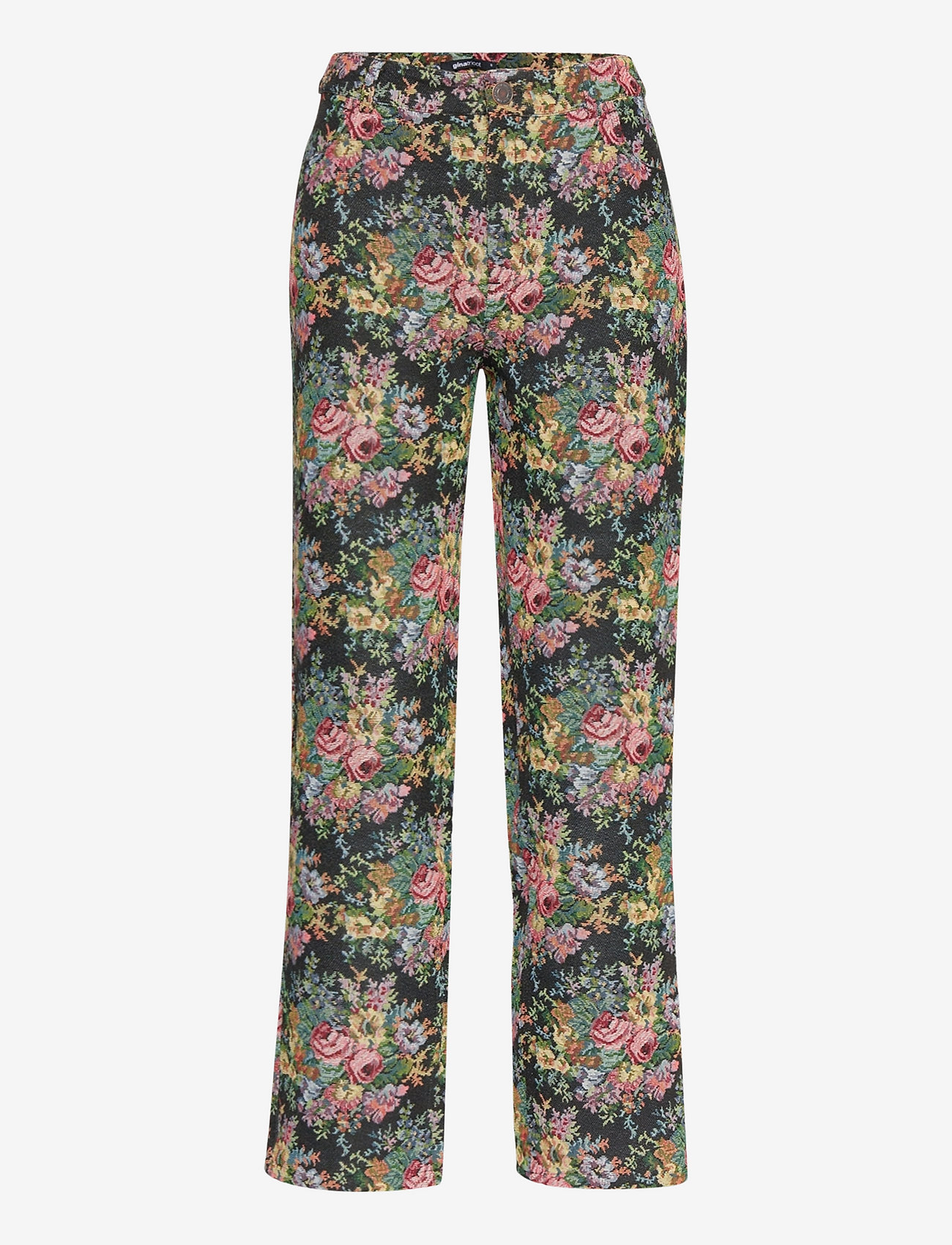 Gina Tricot - Sally jaquard trousers - bukser med lige ben - jaquard (9412) - 0