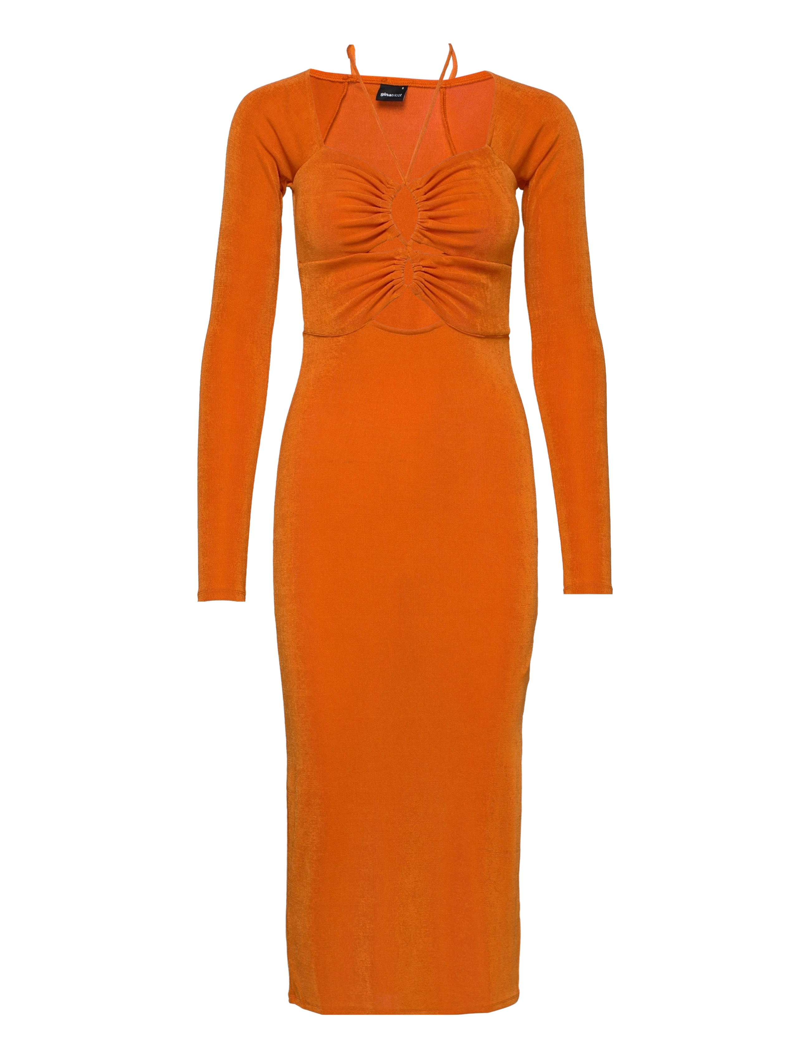 Gina Tricot Lorna Midi Dress, XL, Orange, Kjoler > Knælange Og Midi, Dame