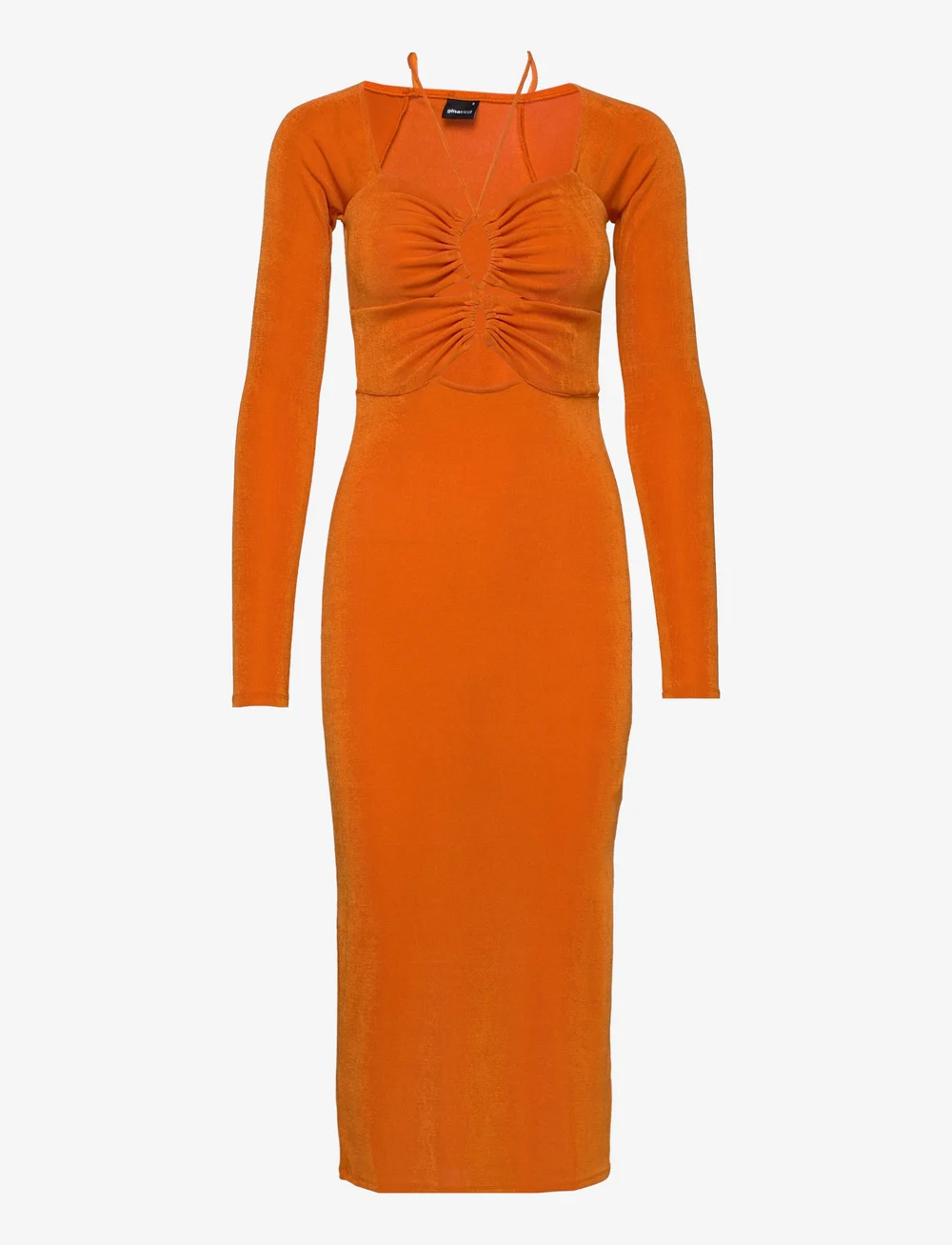 Gina Tricot - Lorna midi dress - fodralklänningar - harvest pumpkin (3072) - 0