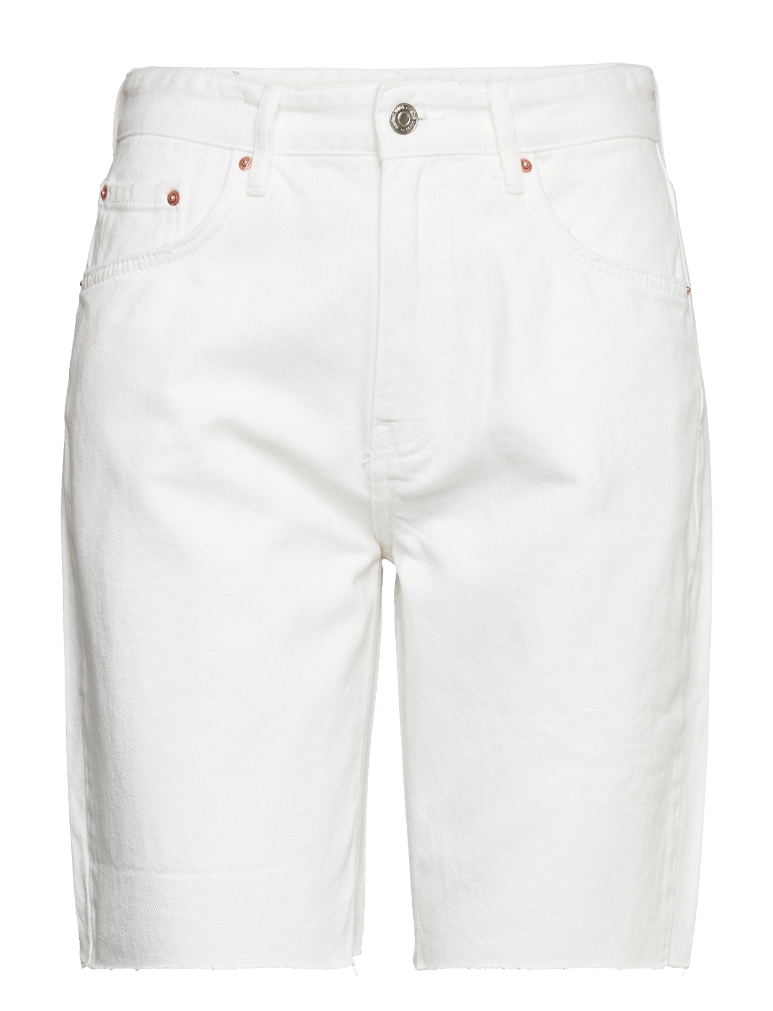 Gina Tricot Bermuda denim shorts - Shorts - OFFWHITE / white
