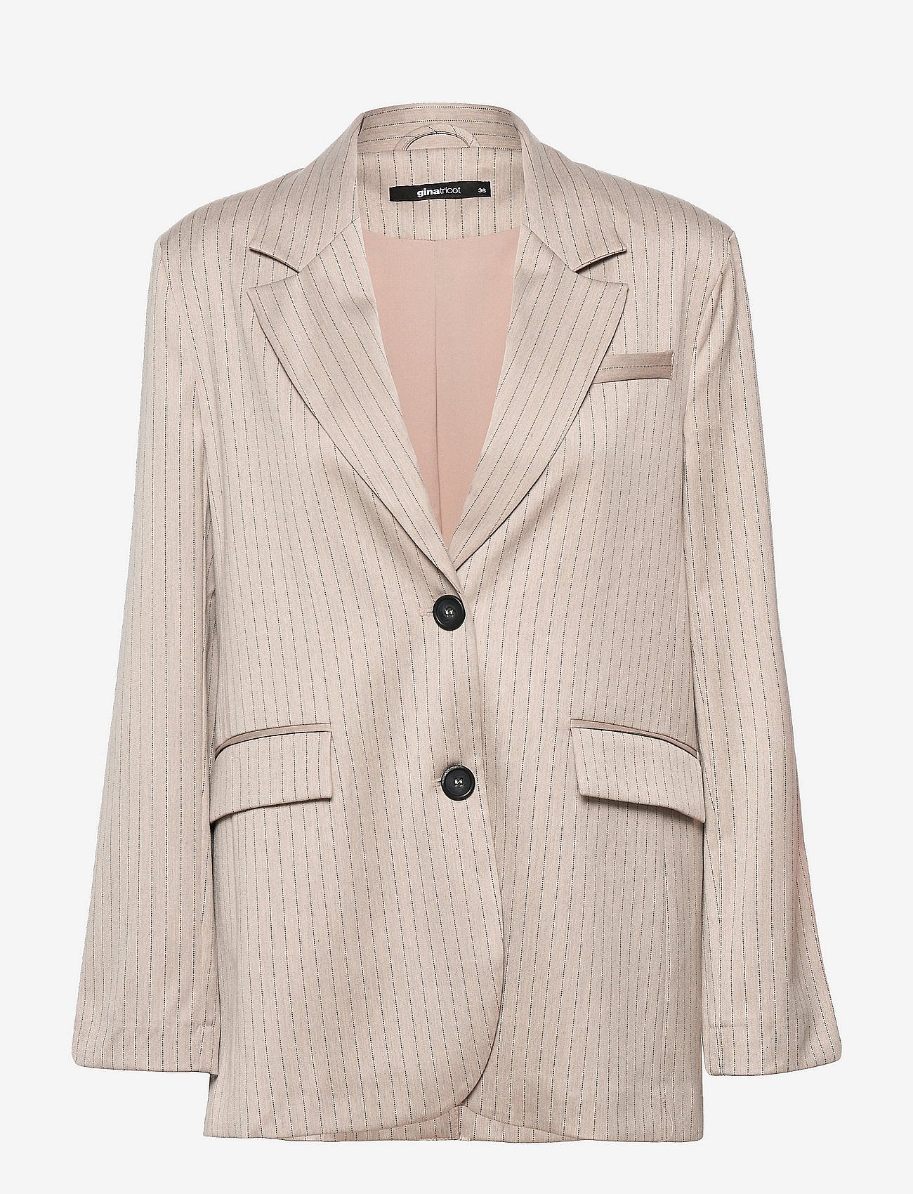 Petra oversized blazer - BEIGE PINSTRIPE (1196)