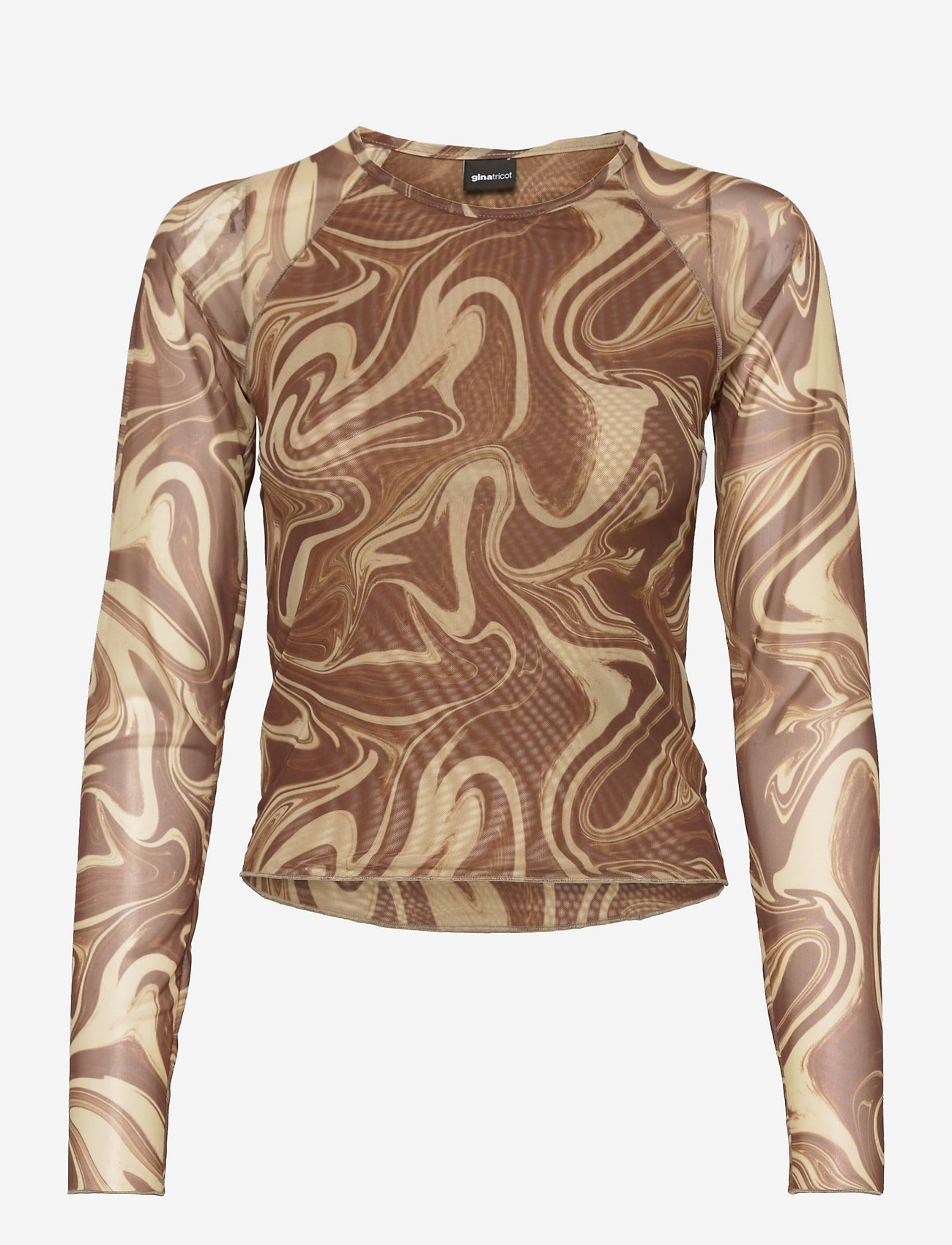 Heather mesh top - BROWN SWIRL (3111)