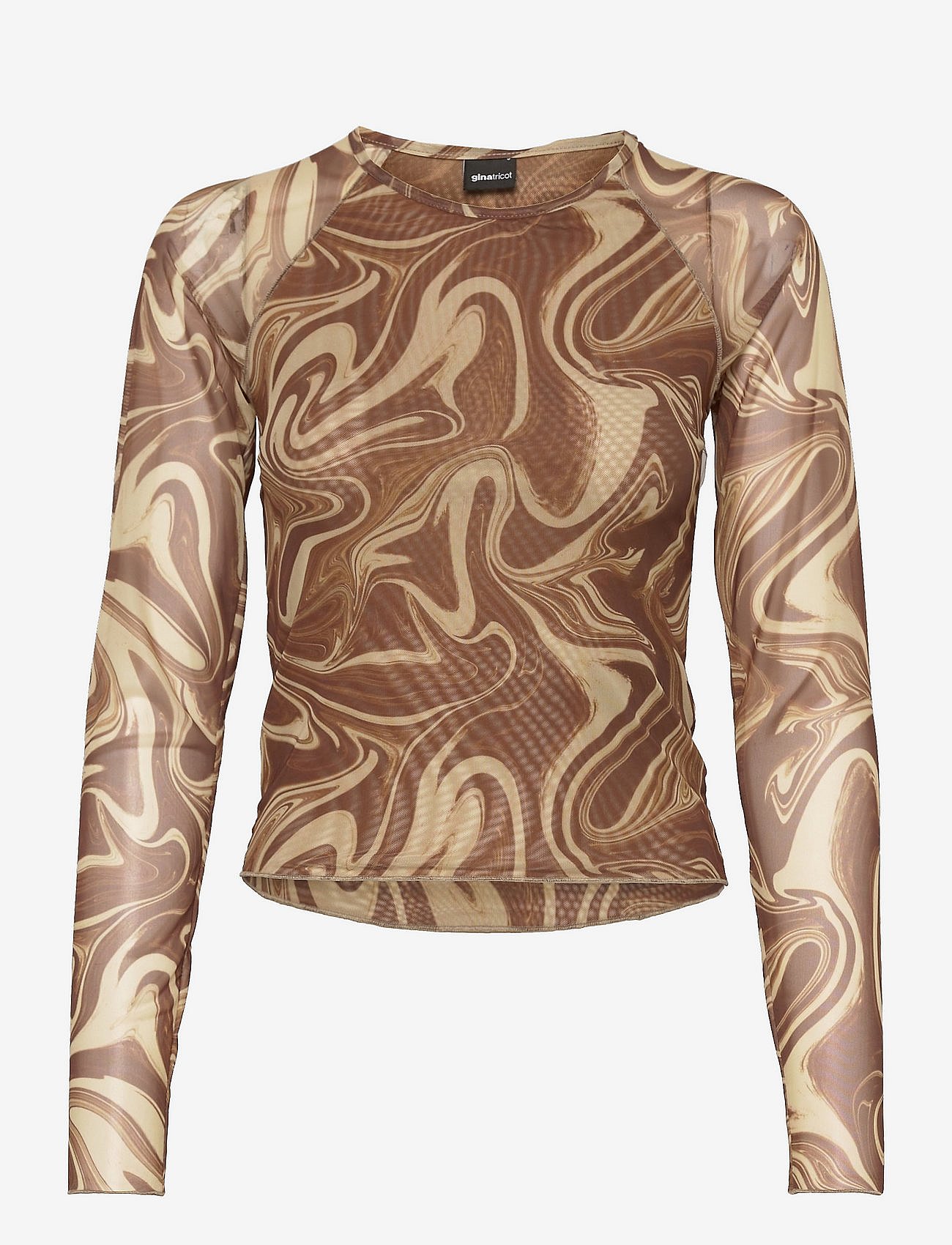 Heather mesh top - BROWN SWIRL (3111)