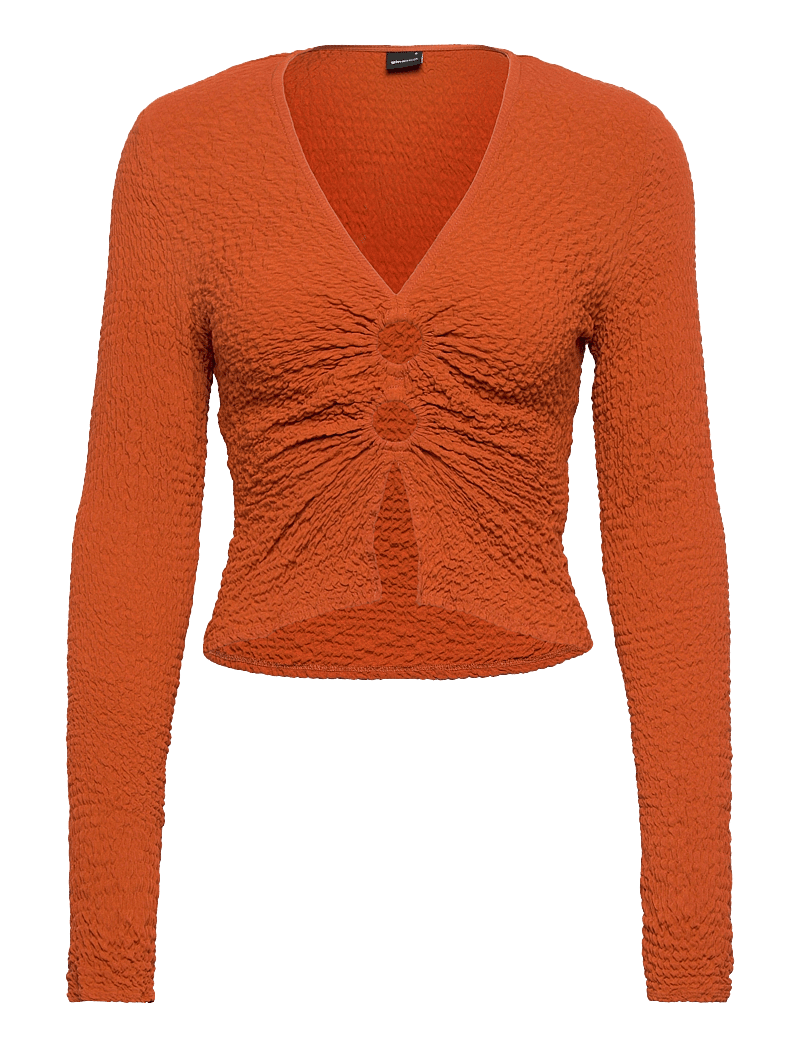 Gina Tricot - Aino blouse - langærmede bluser - gold flame (2301) - 0