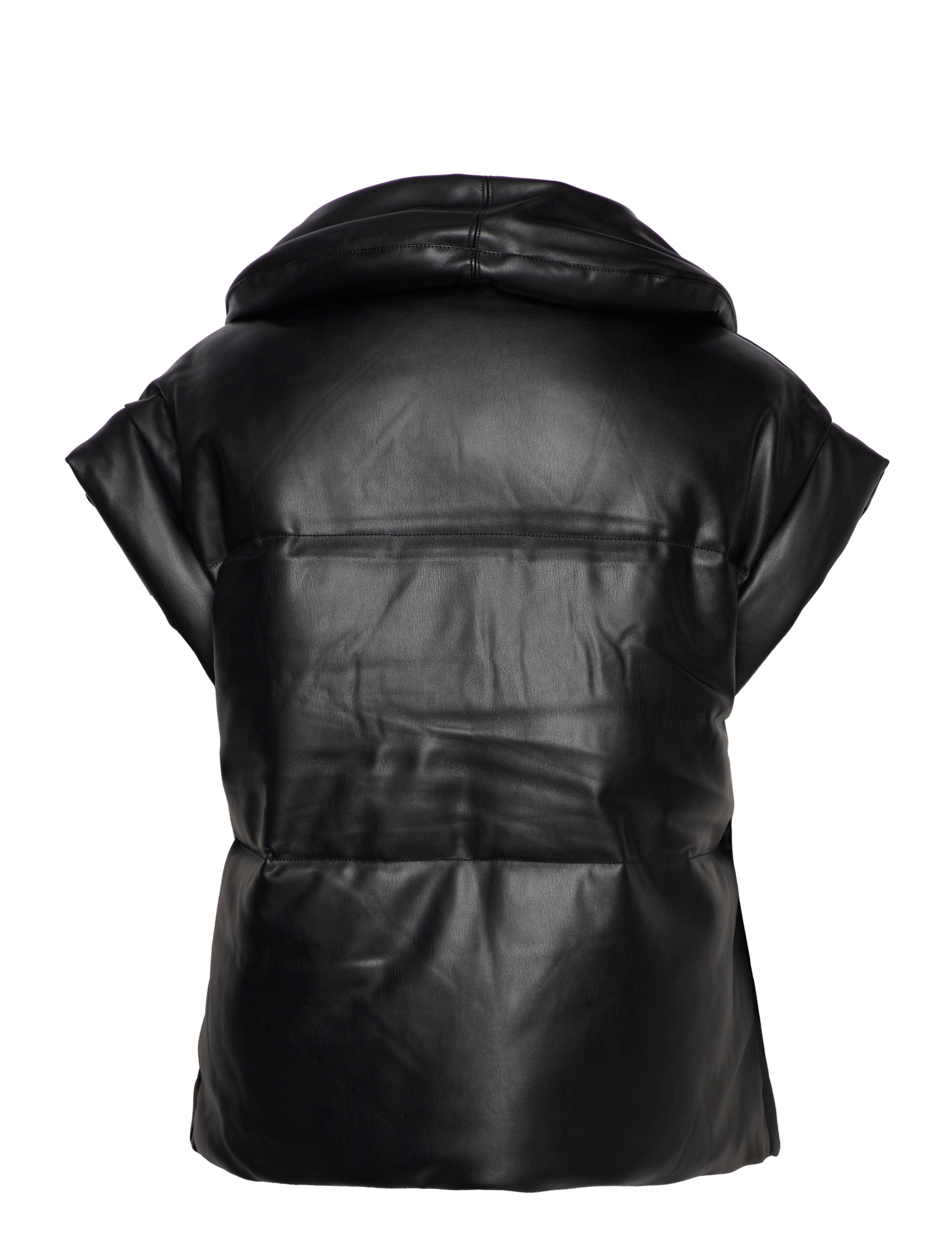Gina Tricot - Gerbera pu vest - pavasarinės striukės - black - 1