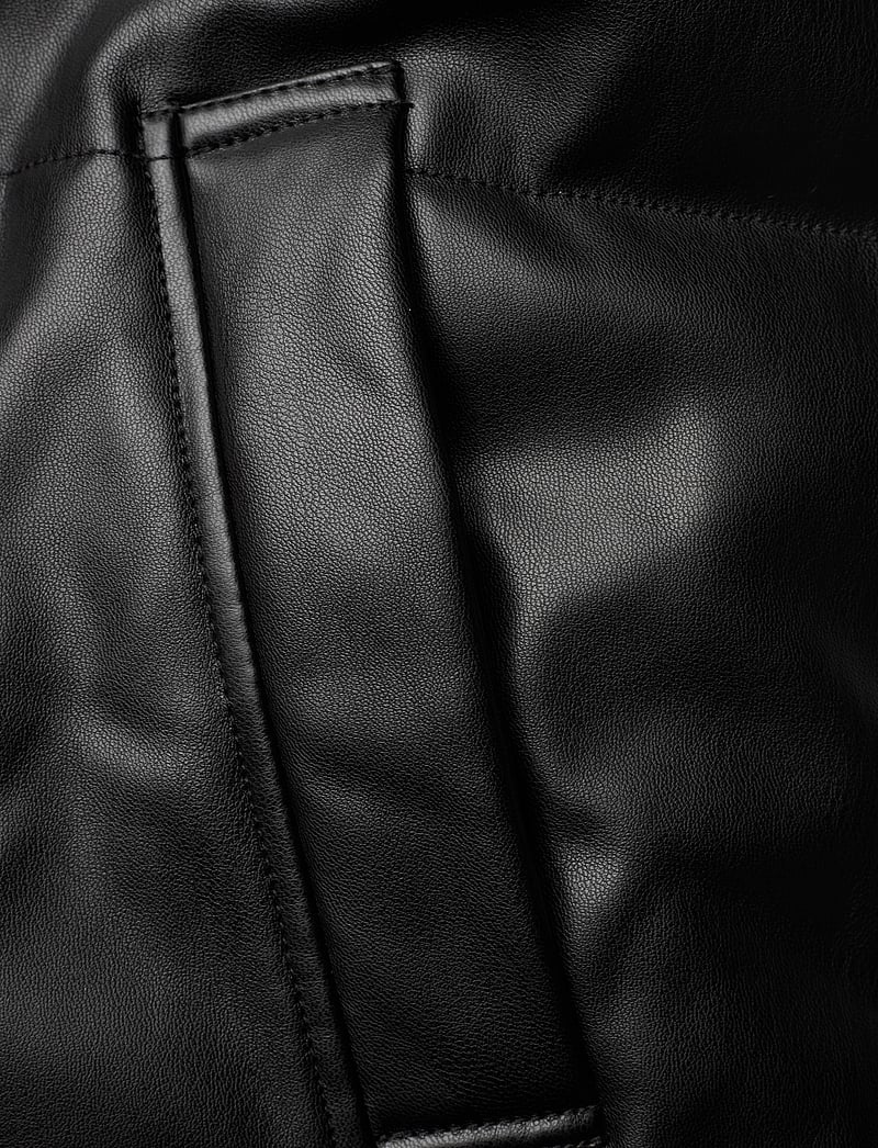 Gina Tricot - Gerbera pu vest - frühlingsjacken - black - 3