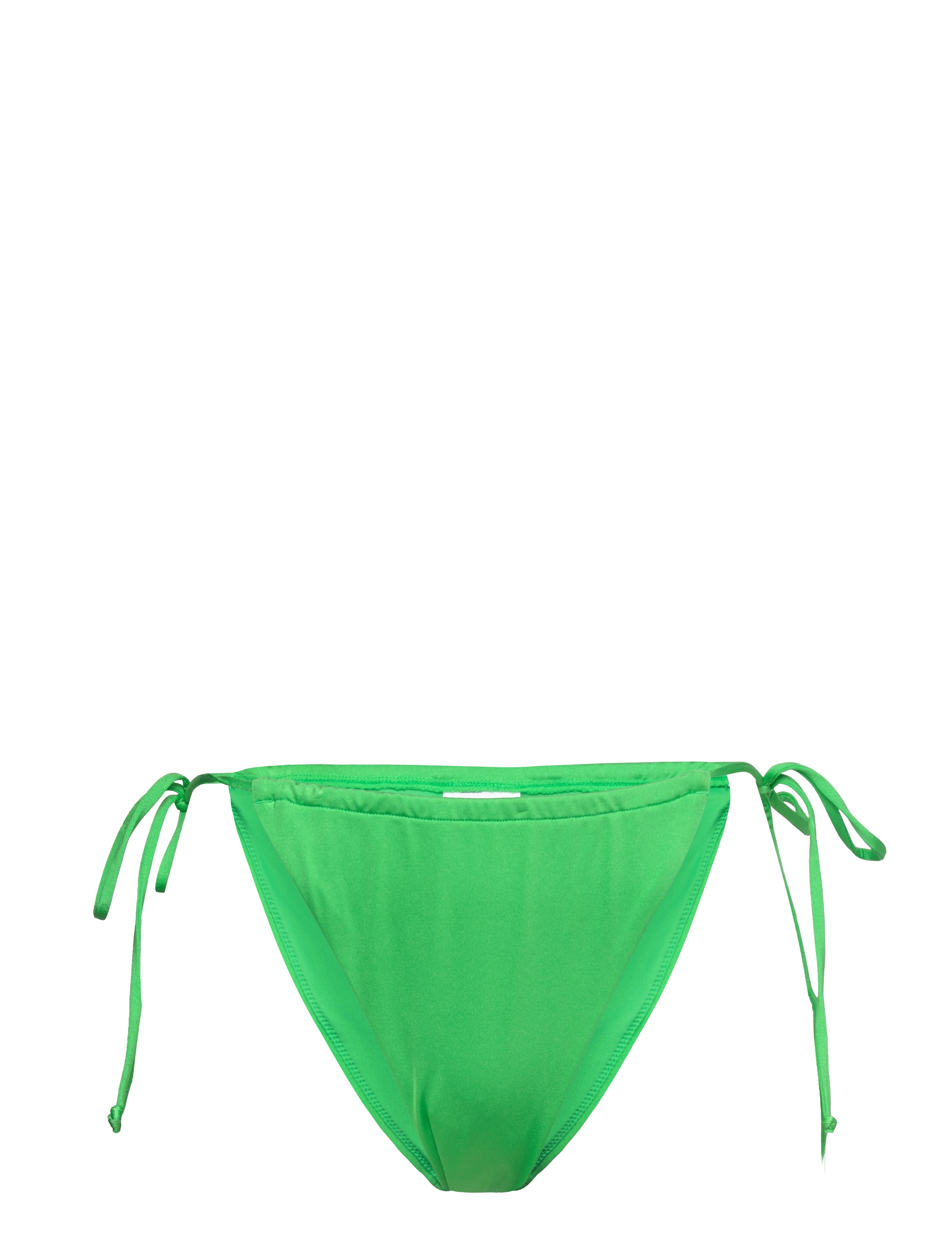 Gina Tricot - Shiny ruched tie bikini brief - side tie bikinis - poison green (9955) - 0