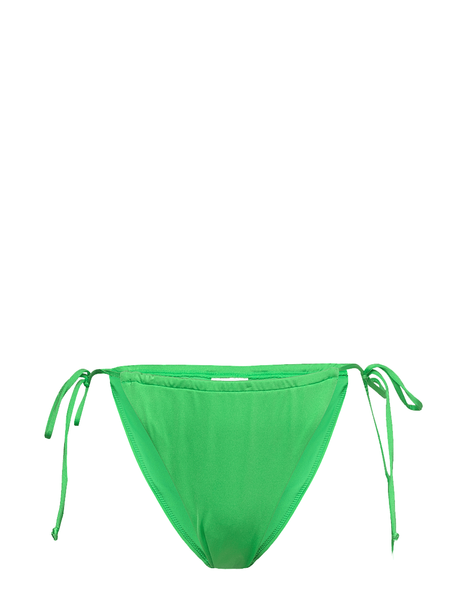 Gina Tricot - Shiny ruched tie bikini brief - side tie bikinier - poison green (9955) - 0