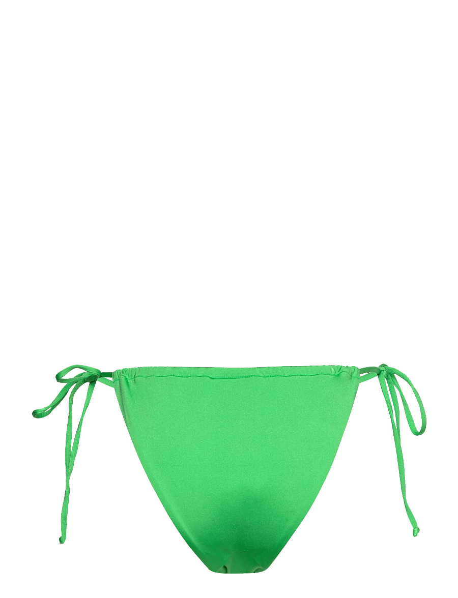 Gina Tricot - Shiny ruched tie bikini brief - side tie bikinier - poison green (9955) - 1