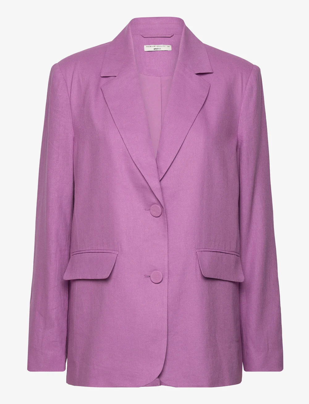 Gina Tricot - Sanna linen blazer - enkelknäppta kavajer - dusty lavender - 0