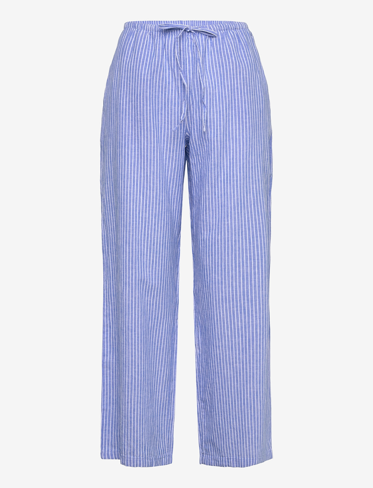 Gina Tricot - linen blend trousers - linnebyxor - blue stripe - 0