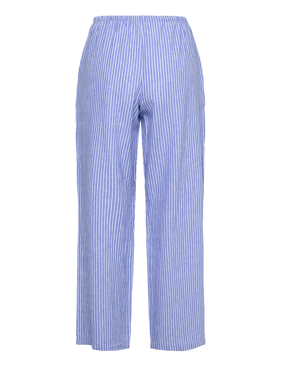 Gina Tricot - linen blend trousers - leinenhosen - blue stripe - 1
