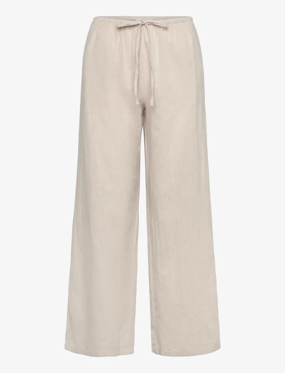 Gina Tricot - Linen blend trousers - linnebyxor - lt linen beige (1037) - 0