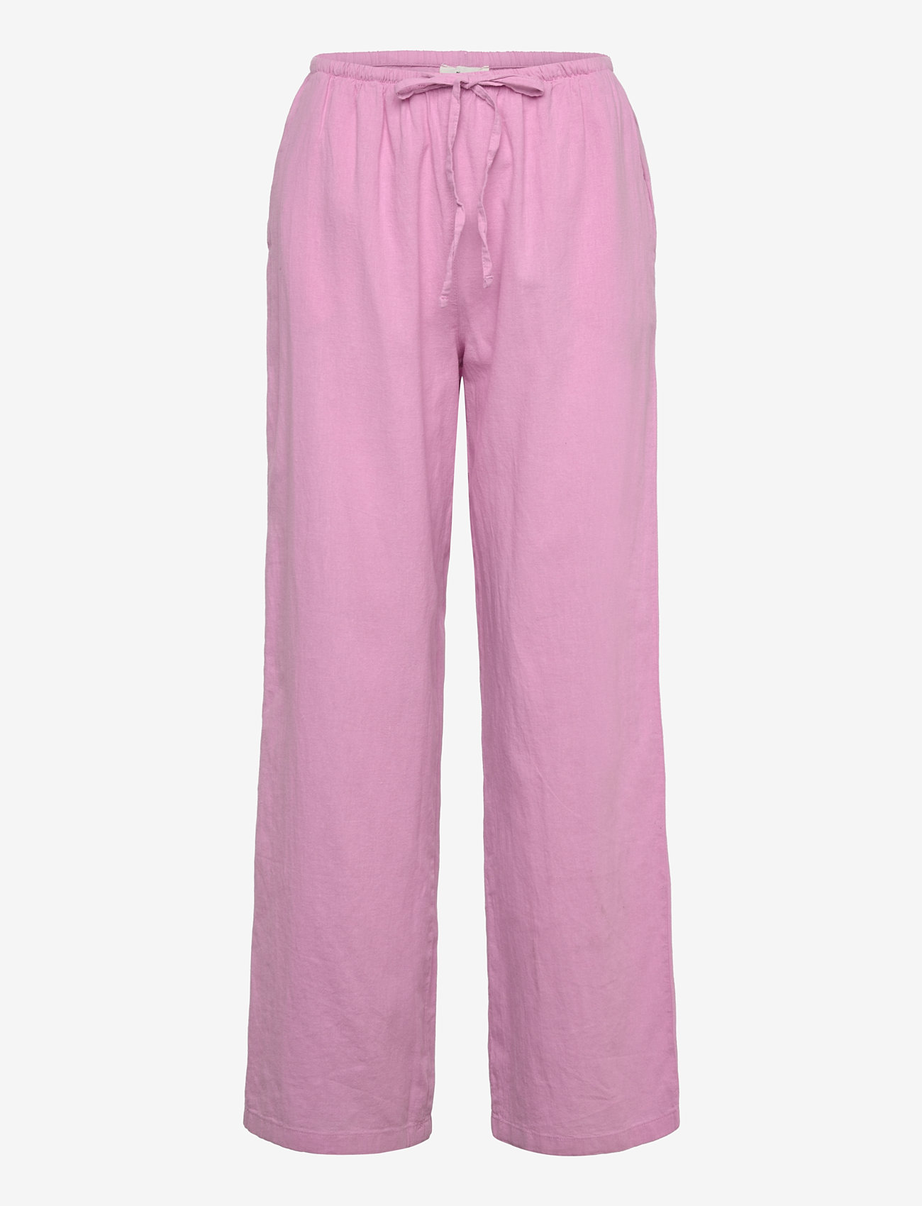 Gina Tricot - linen blend trousers - linnebyxor - pink - 0