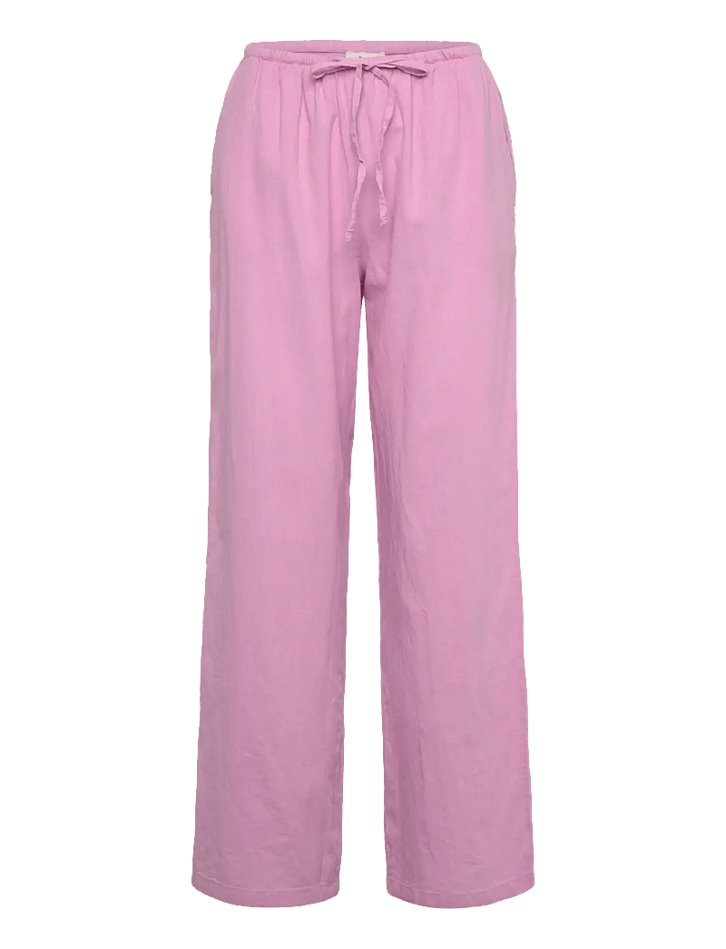 Gina Tricot - linen blend trousers - linnebyxor - pink - 0