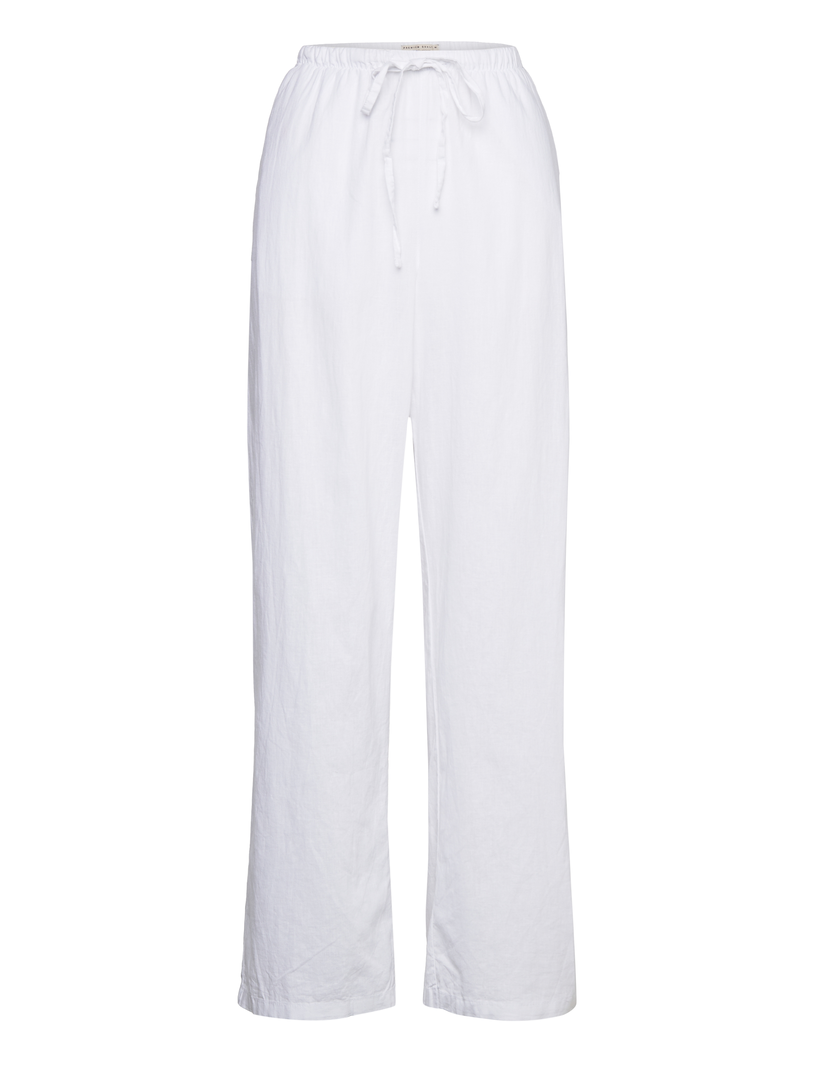Gina Tricot Linen blend trousers - Transitional Layering - WHITE (1000) / white
