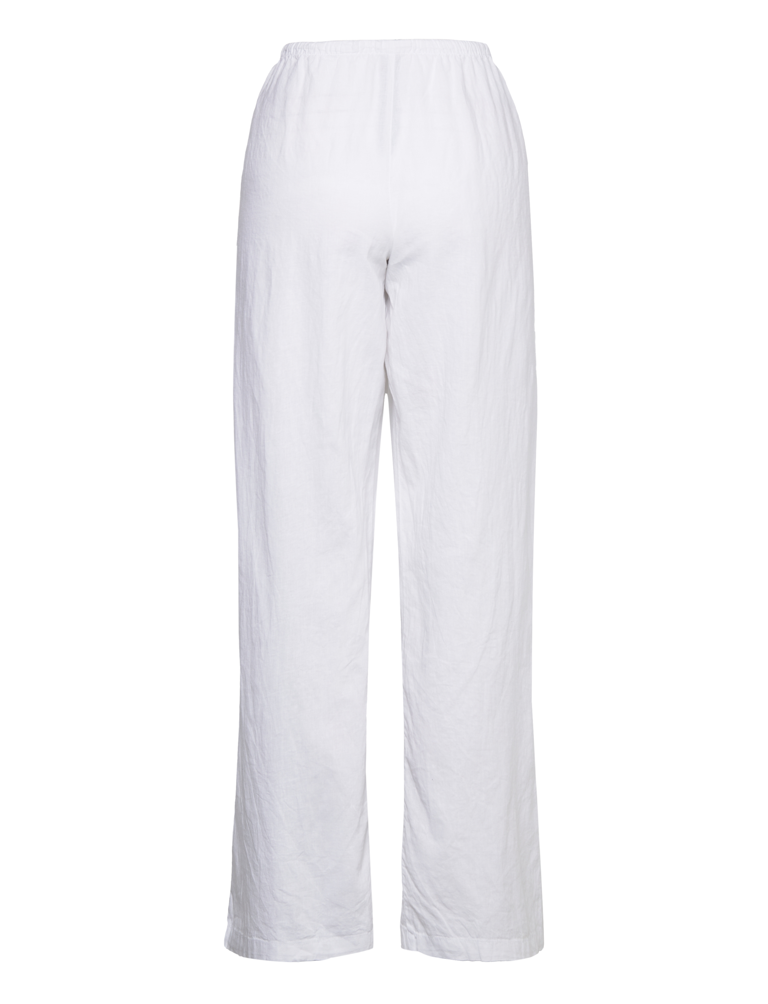 Gina Tricot - linen blend trousers - hørbukser - white (1000) - 1