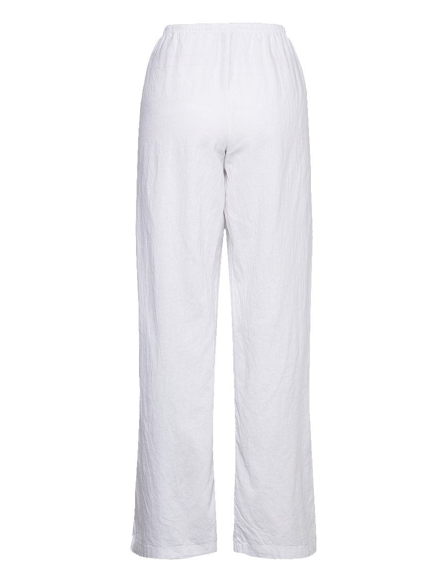 Gina Tricot - linen blend trousers - linnebyxor - white (1000) - 1
