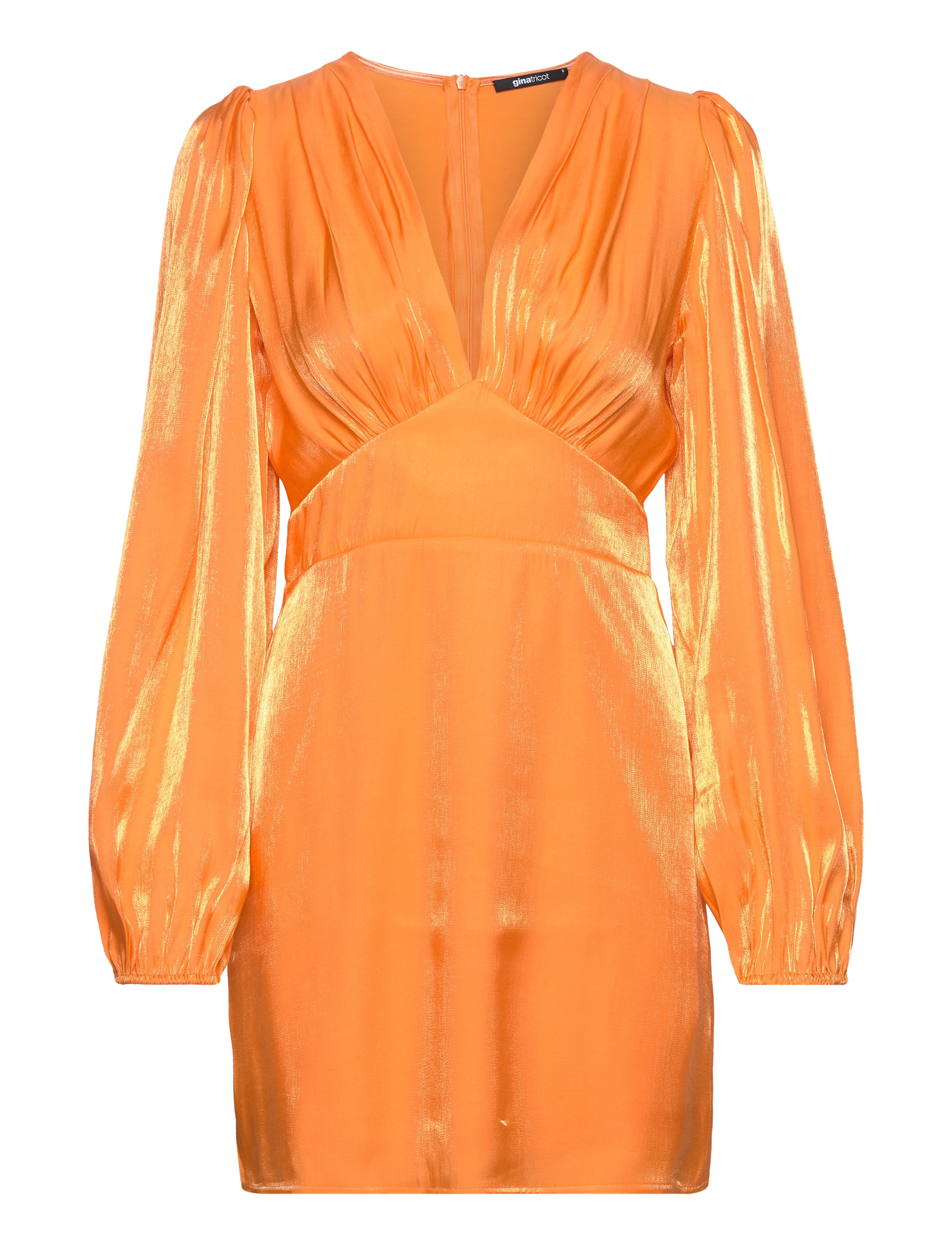 Gina Tricot Puff Sleeve Mini Dress, XXS, Orange, Kjoler > Kort Kjole, Dame