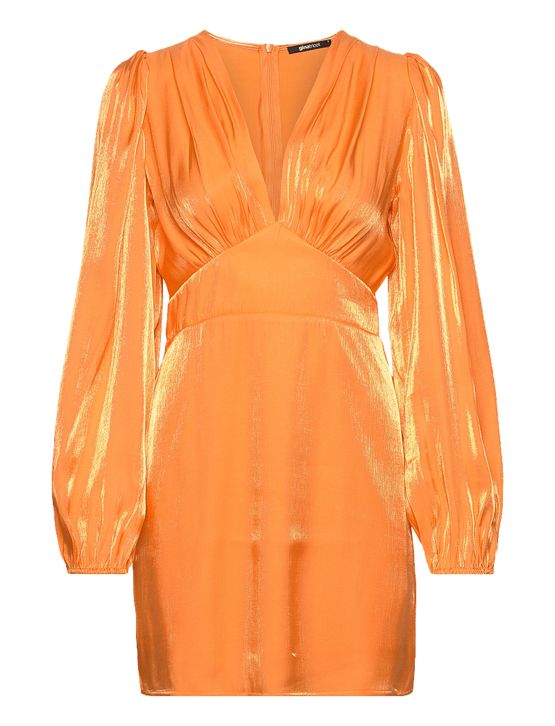 Gina Tricot - Puff sleeve mini dress - festkjoler - sun orange - 0
