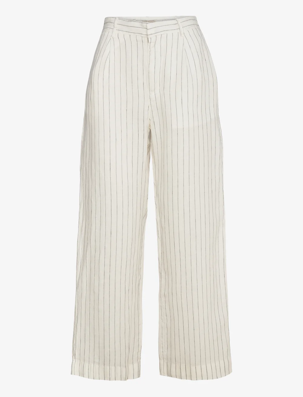 Gina Tricot - Linen trousers - linnebyxor - offwh/stripe (1001) - 0
