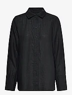 Lovisa linen shirt - BLACK