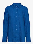 Lovisa linen shirt - BLUE WAVE