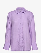 Lovisa linen shirt - PURPLE ROSE