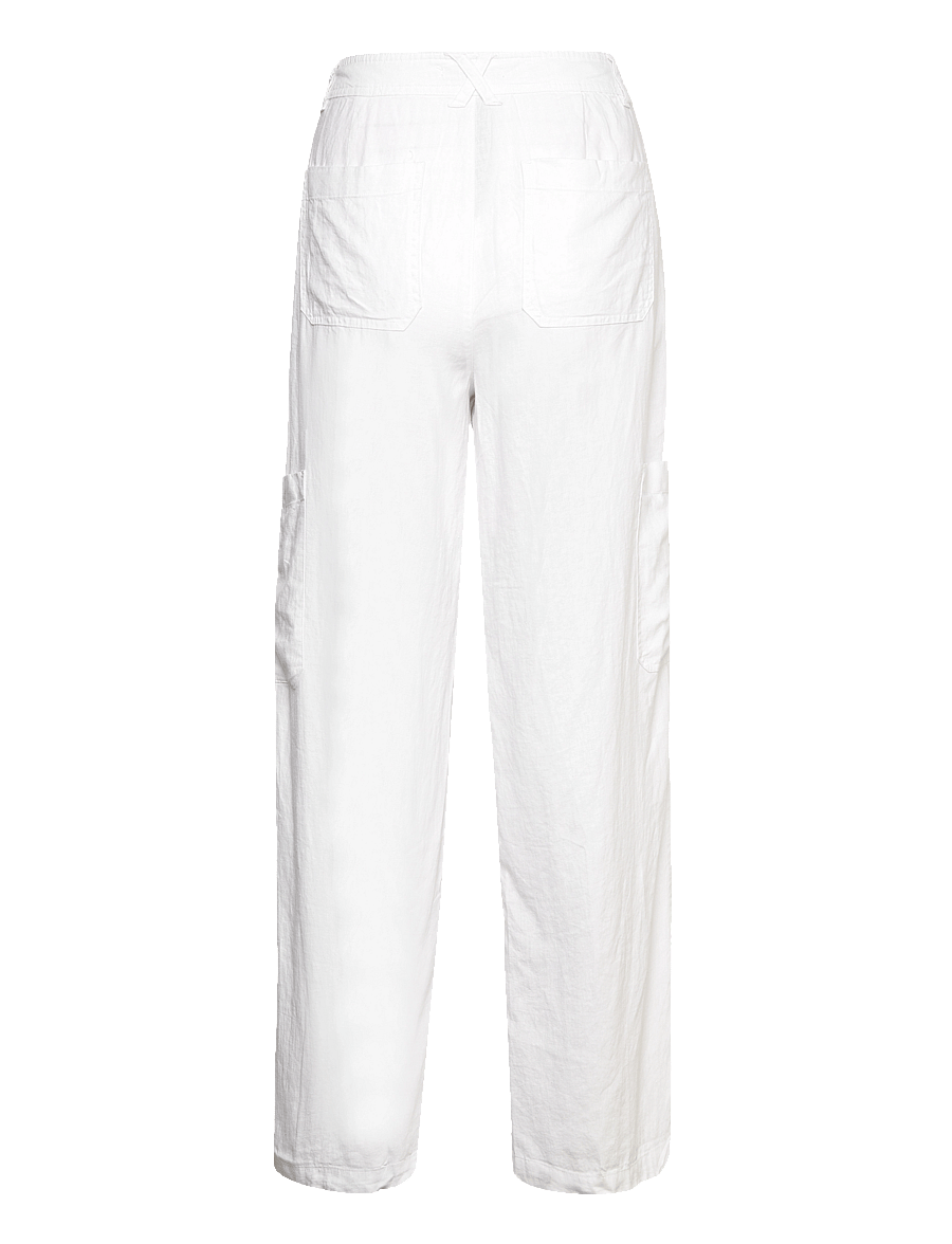 Gina Tricot - Malika linen blend cargo trousers - white (1000) - 1