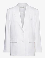 Linen blend blazer - WHITE (1000)