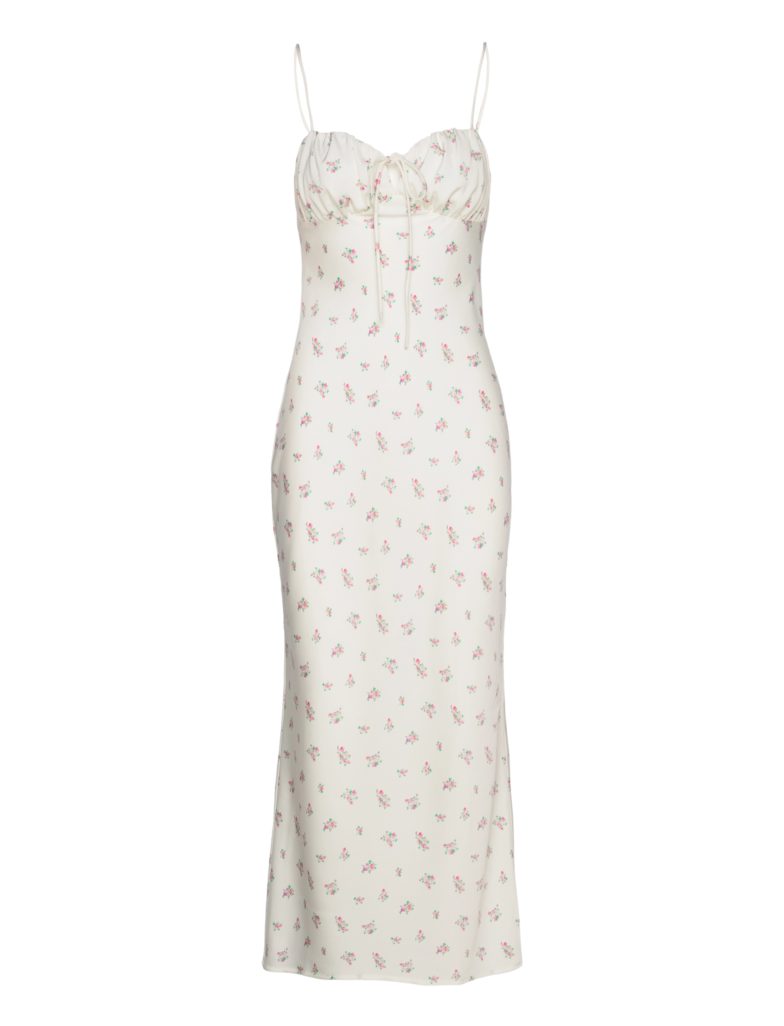 Gina Tricot Strap dress - Modetrender - PINK FLOWER (3844) / beige